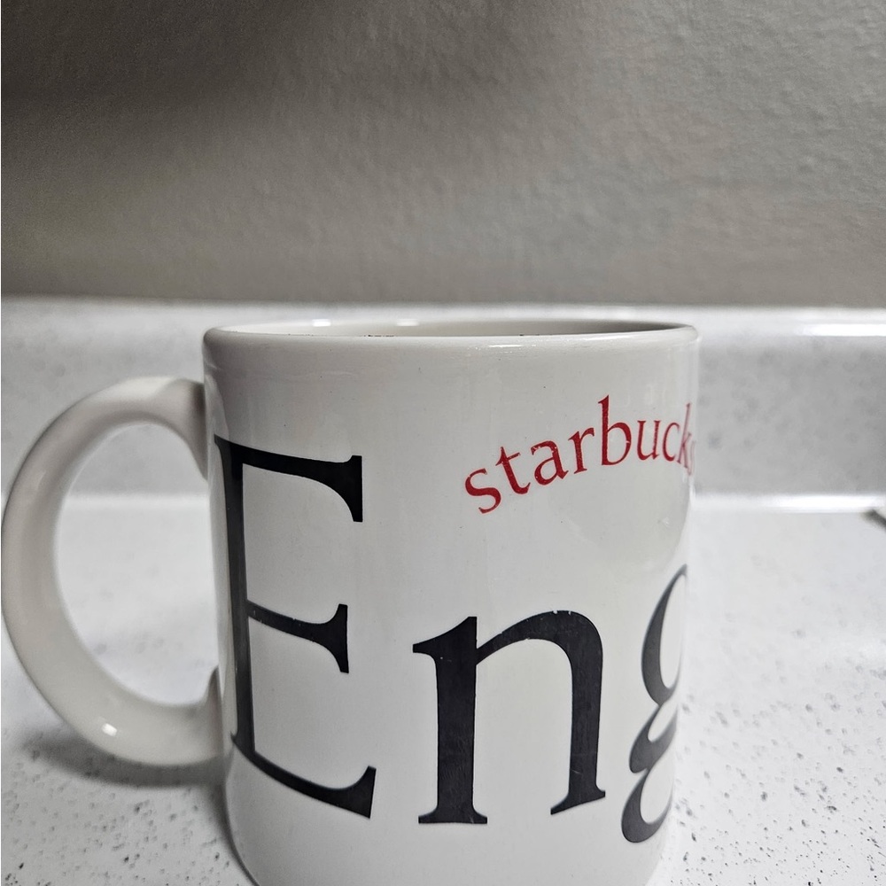 STARBUCKS ENGLAND COFFEE MUG. ENGLAND STARBUCKS CITY MUG.  Art Deco Mug
